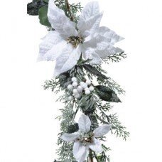 Гирлянда декоративная с белой Пуансеттией KA685172 от компании Интернет-магазин ProComfort - фото 1