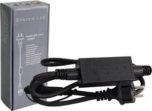 Кабель 1,8м стартовый System LED черный 465-28 от компании Интернет-магазин ProComfort - фото 1