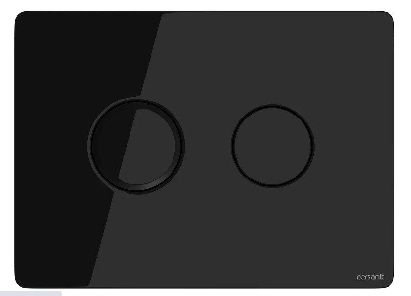 Кнопка ACCENTO для AQUA 50 пневматическая стекло черный от компании Интернет-магазин ProComfort - фото 1