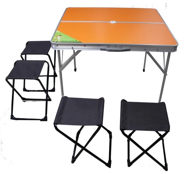 Комплект: стол раскладной + 4 табурета от компании Интернет-магазин ProComfort - фото 1