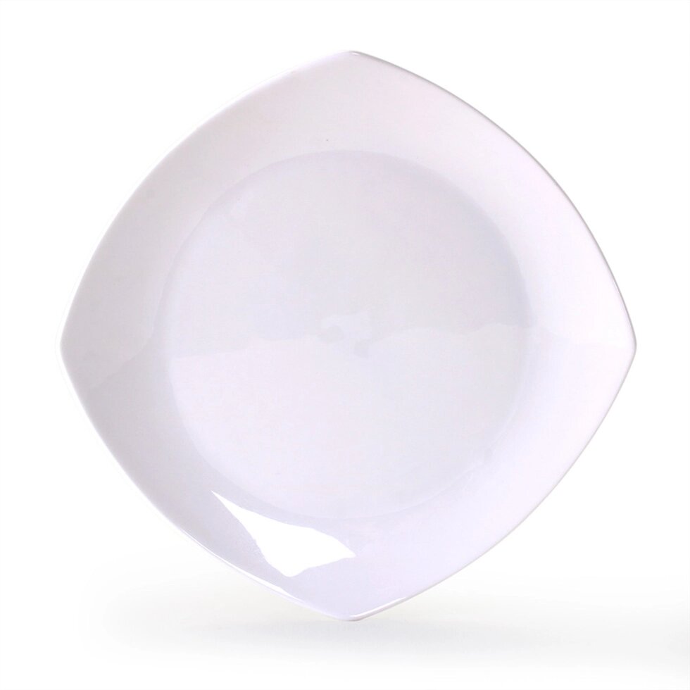 Костяной фарфор АККУ тарелка квадратная 22 см (48) от компании Интернет-магазин ProComfort - фото 1