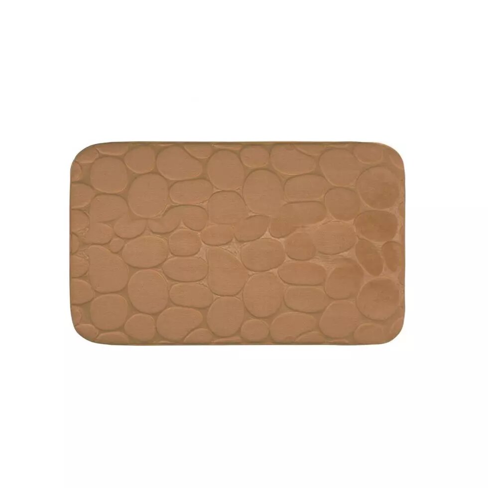 Коврик Аквалиния полиэстер камни светло-коричневый 45*75 (4630050000000) от компании Интернет-магазин ProComfort - фото 1