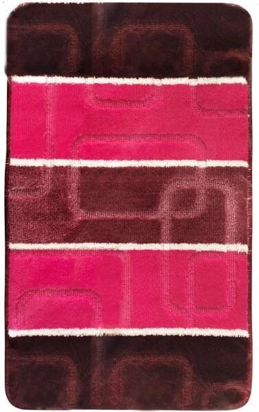 Коврик Аквалиния Полоска квадраты розовый 45*75 Twist (4680018349689) от компании Интернет-магазин ProComfort - фото 1