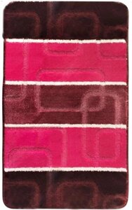 Коврик Аквалиния Полоска квадраты розовый 45*75 Twist (4680018349689)