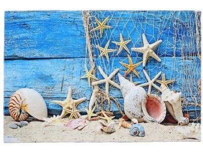 Коврик для ванной Доляна Морские звёзды 2353250 80x120 синий от компании Интернет-магазин ProComfort - фото 1