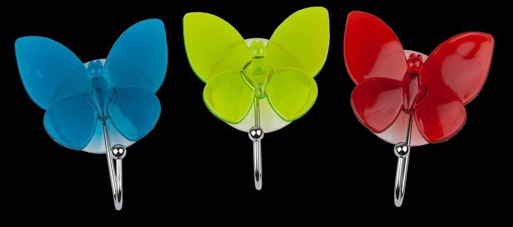 Крючок присоска бабочка зеленый Аквалиния (94-001) от компании Интернет-магазин ProComfort - фото 1