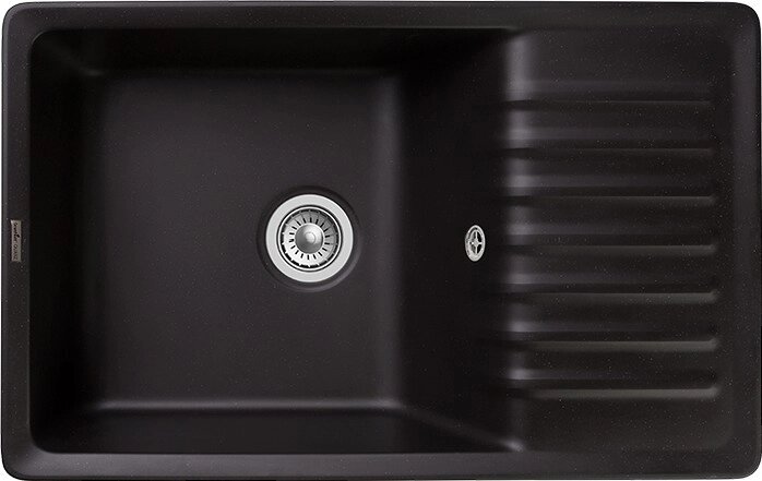 Кухонная мойка GranFest QUARZ GF-ZW-72 черная от компании Интернет-магазин ProComfort - фото 1