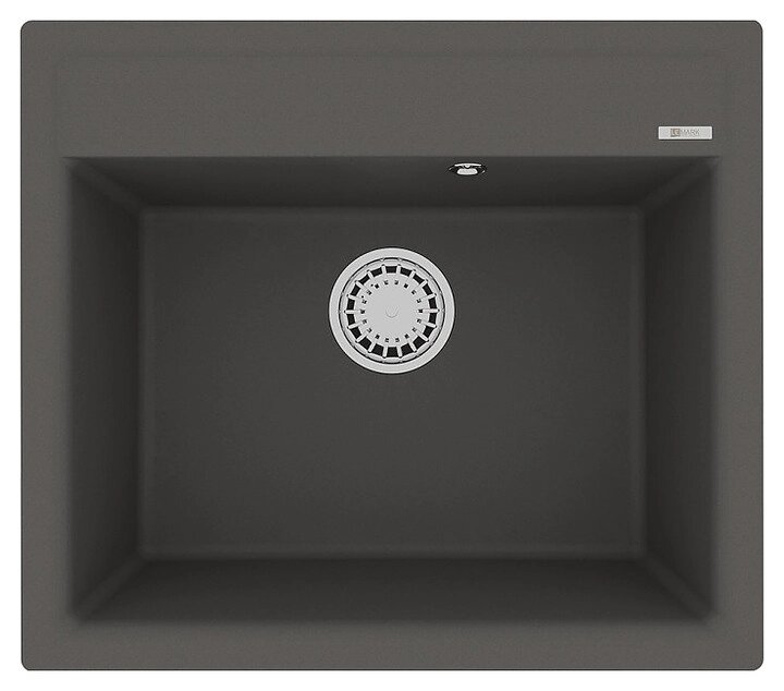Кухонная мойка из кварцгранита LEMARK HANKA 570 цвет: Серый шёлк (9910017) от компании Интернет-магазин ProComfort - фото 1