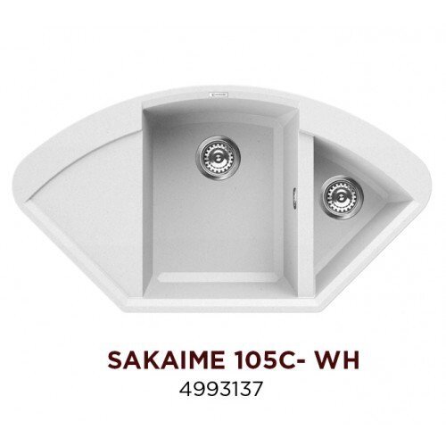 Кухонная мойка Omoikiri Sakaime 105C-WH 4993137 белая от компании Интернет-магазин ProComfort - фото 1