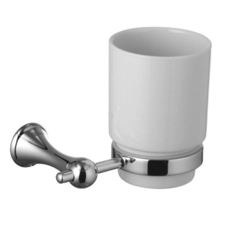 LM2136C "Стандарт" Аксессуары для ванной, стакан керам для зубных щеток с настенным держ (к/к 10) от компании Интернет-магазин ProComfort - фото 1