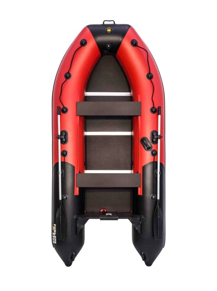 Лодка моторно-гребная Ривьера Компакт 3400 СК красно/черная от компании Интернет-магазин ProComfort - фото 1