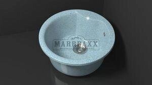 Мойка кухонная Marbaxx Флори Z2, голубой от компании Интернет-магазин ProComfort - фото 1