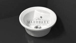 Мойка кухонная Marbaxx Шейна Z1, белый от компании Интернет-магазин ProComfort - фото 1