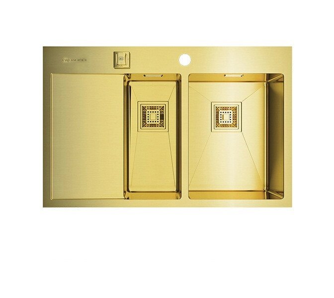 Мойка OMOIKIRI AKISAME 78-2-LG-R (4993088) нержавеющая сталь/светлое золото от компании Интернет-магазин ProComfort - фото 1