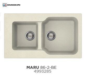Мойка OMOIKIRI MARU 86-2-BE (4993285) ваниль гранит от компании Интернет-магазин ProComfort - фото 1
