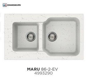 Мойка omoikiri MARU 86-2-EV (4993290) гранит эверест