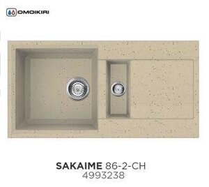 Мойка omoikiri sakaime 86-2-CH (4993238) шампань