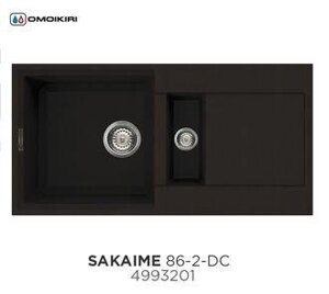 Мойка omoikiri sakaime 86-2-DC (4993201) темный шоколад