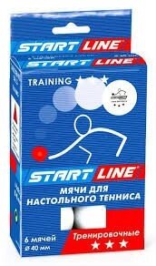 Мячи для настольного тенниса TRAINING 3*,(6 шт в упаковке), белые от компании Интернет-магазин ProComfort - фото 1