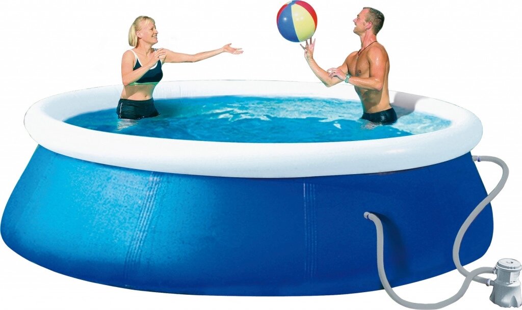 Надувной бассейн Wehncke QUICK-UP голубой (Ø360х76см) в комплекте: фильтрующий насос (1200 л/ч) R 83079 от компании Интернет-магазин ProComfort - фото 1