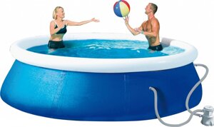 Надувной бассейн Wehncke QUICK-UP голубой (360х76см) в комплекте: фильтрующий насос (1200 л/ч) R 83079