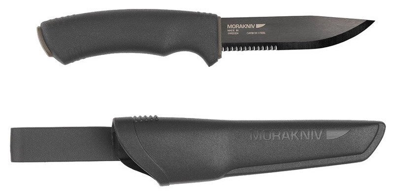 Нож MORAKNIV Мод. BUSHCRAFT BLACK SRT - лезвие (12C27 stainless) R 15974 от компании Интернет-магазин ProComfort - фото 1