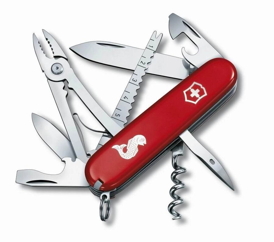 Нож VICTORINOX Мод. ANGLER (91мм) - 18 функций, красный R 18812 от компании Интернет-магазин ProComfort - фото 1