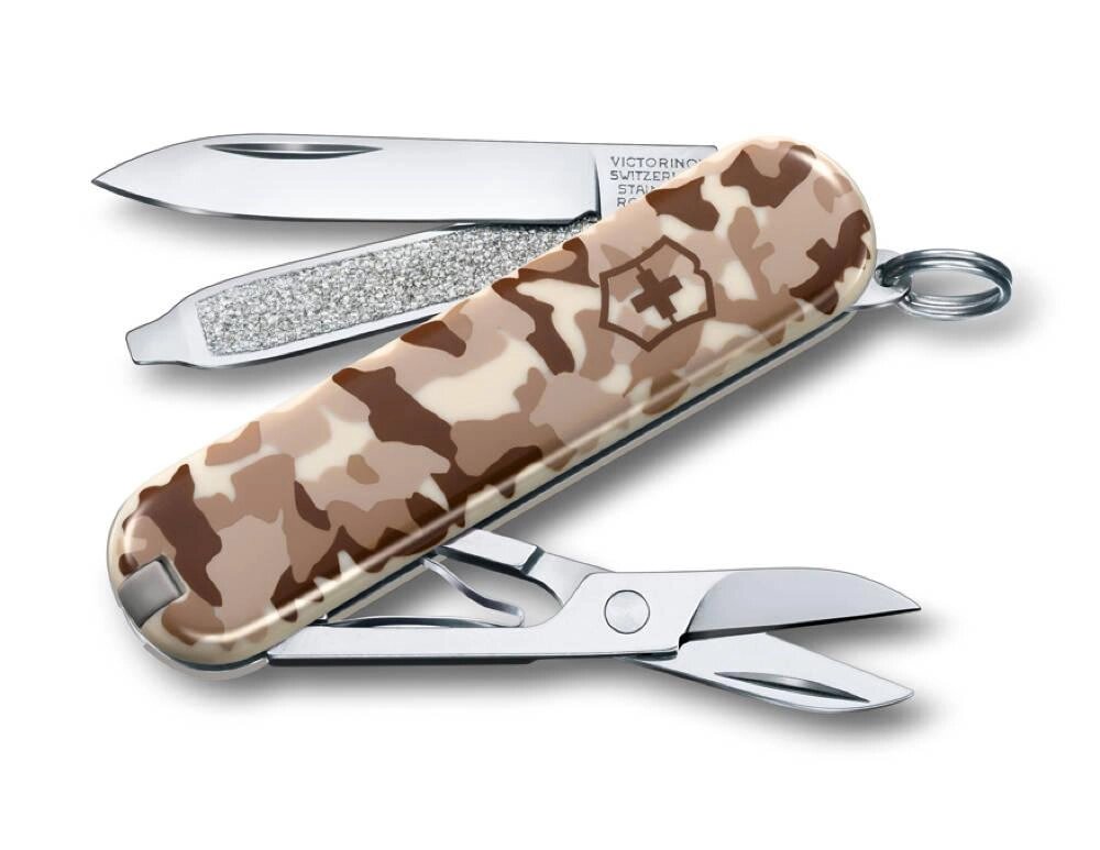 Нож VICTORINOX Мод. CLASSIC SD DESERT CAMO (58мм) - 7 функций,  камуфляж R 18866 от компании Интернет-магазин ProComfort - фото 1