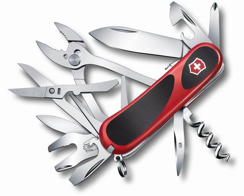 Нож VICTORINOX Мод. Evolution Security EvoGrip 557 (85мм) - 25 функции, красно-черный R 18167 от компании Интернет-магазин ProComfort - фото 1