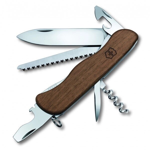 Нож VICTORINOX Мод. FORESTER WOOD (111мм) - 12 функций,  коричневый R 18888 от компании Интернет-магазин ProComfort - фото 1