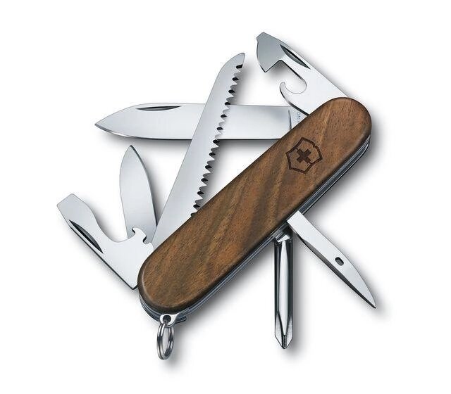 Нож VICTORINOX Мод. HIKER WOOD (91мм) - 13 функций, коричневый R 18867 от компании Интернет-магазин ProComfort - фото 1