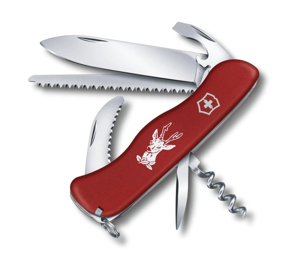 Нож VICTORINOX Мод. HUNTER (111мм) - 12 функций, красный R 18225 от компании Интернет-магазин ProComfort - фото 1