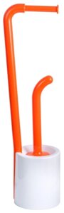 Стойка напольная бумагодержатель + ерш оранжевая Fixsen "WENDY" FX-7032-93