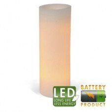 Свеча светильник LED d 10x30см кремовая таймер батарейка 67-23 - гарантия