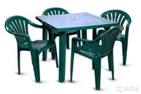 Столики пластиковые и кресла