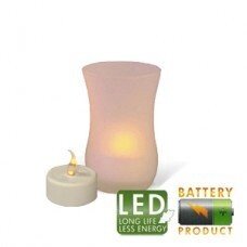 Свеча светильник LED d 5,5x8,5см вкл/выкл от встряски и от задувания 66-54 - распродажа