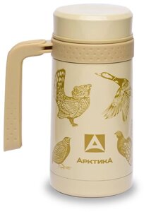 Кружка-термос ARCTICA с ручкой (0,5л)(10ч)(ситичко)(металл)-птицы, R 84714