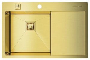 Кухонная мойка Omoikiri Akisame 78-LG-L ( 4993085) нерж сталь 45 см
