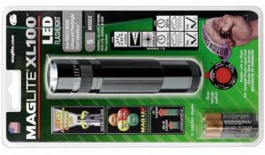 Фонарь MAGLITE LED XL100 3xAAA (105 Lum)(7916cd)(178м)(5ч45м/209ч)(с 3-мя батар)(черн)(в блистере) R34486