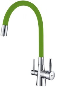 Смеситель для кухни Lemark "COMFORT",с подключением к фильтру питьевой воды LM3075C-Green
