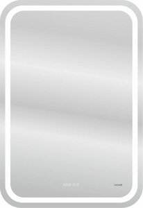 Зеркало Cersanit LED DESIGN PRO 050 55*80. cвет часы с подсветкой прямоугольное (KN-LU-LED050*55-p-Os)