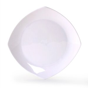 Костяной фарфор АККУ тарелка квадратная 22 см (48)