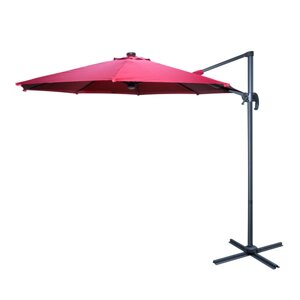 Зонт для летних кафе с солнечным накопителем (подсветкой) d-290см, цвет Бордовый