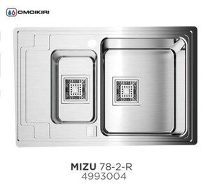 Мойка OMOIKIRI MIZU 78-2-R (4993004) нержавеющая сталь