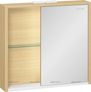 Шкаф зеркальный Уника 80 EDELFORM, белый с дуб гальяно (2-744-45-S)