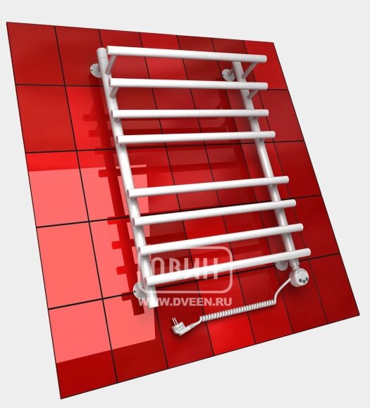 Полотенцесушитель ДВИН F primo electro 80/50 1"-3/4"-1/2" Электрический ТЭН справа (К эл. белый) от компании Интернет-магазин ProComfort - фото 1
