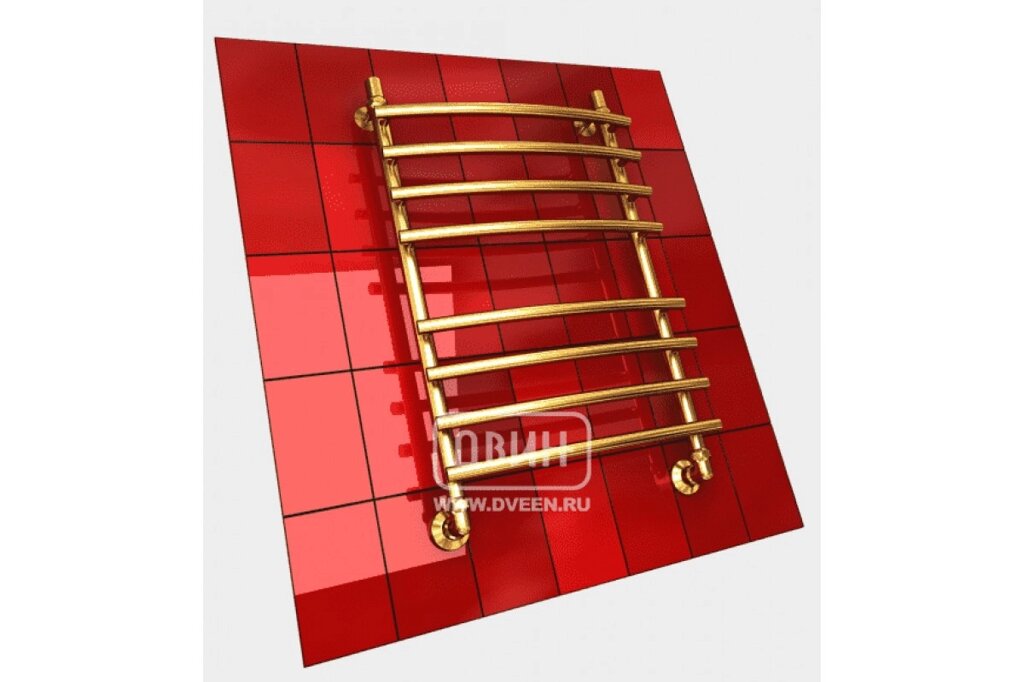 Полотенцесушитель ДВИН R primo 100/60 1"-3/4"-1/2" Водяной (К3, золотой хром) от компании Интернет-магазин ProComfort - фото 1