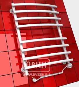 Полотенцесушитель ДВИН R primo electro 80/50 1"3/4"1/2" Электрический ТЭН справа (К эл. Белый)