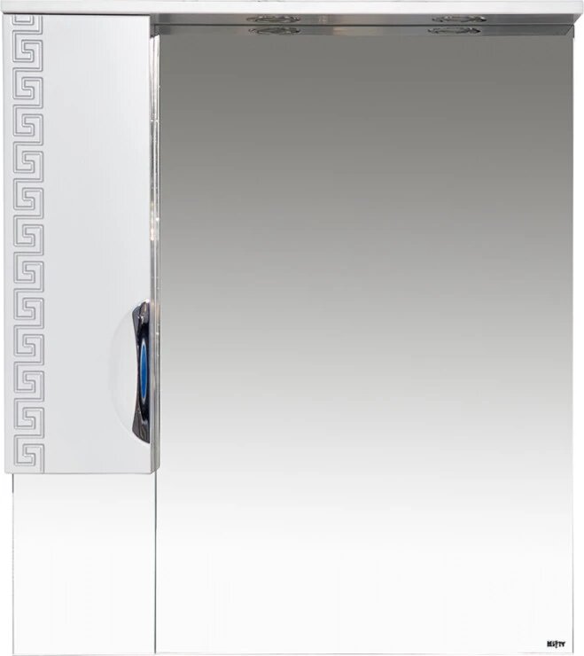 Престиж - 80 Зеркало-шкаф (левое) серебряная патина от компании Интернет-магазин ProComfort - фото 1
