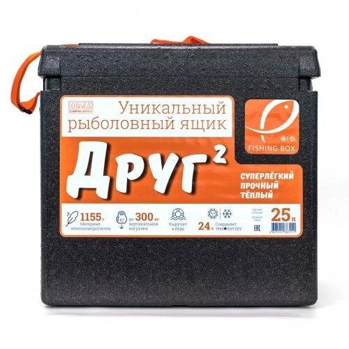 Рыболовный ящик CAMPING WORLD Мод. Друг-2 (черный)(39,5x43x29см)(25л)(1155г), R 30804 от компании Интернет-магазин ProComfort - фото 1